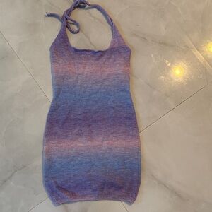 superdown Purple and Pink Gradient Mini Dress